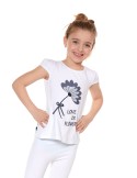 Bluza fetita cu aplicatie, alba NDZ81380 - Magazin online - Boutique